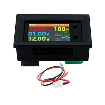 DC 0-200 В 20A Цифров волтметър 8в1 Многофункционален тестер IPS LCD Напрежение, ток, мощност, батерия, м електричество
