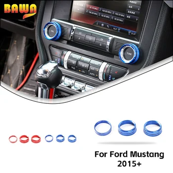 Стикери за декориране на автомобилни фарове BAWA, ключ климатик, Ford Mustang 2015 + Аксесоари за интериора