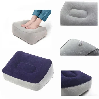 Favomoto Флокированная надуваема възглавница за пътуване, възглавница за краката, PVC Флокированный столче за краката си, възглавница за почивка, подложка за краката, къмпинг на открито