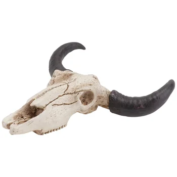 Дълъг рог на животно, череп на крава, монтиран на стената рог, монтиран на стената висулка, креативни подаръци за Хелоуин, художествени занаяти, накити, подаръци за Хелоуин