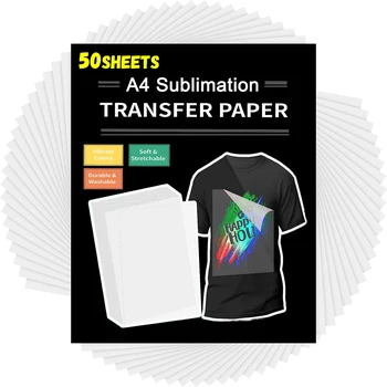 50 / 10шт Сублимационный принтер формат А4, Хартия за предварителна обработка на топлопреминаване за мастилено-струен принтер Хартия за пренасяне на тъкани за печат на тениски