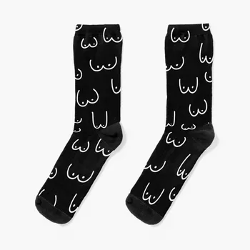 Черно-бяла фигура чорапи цици зимни чорапи на пода, за мъже и жени