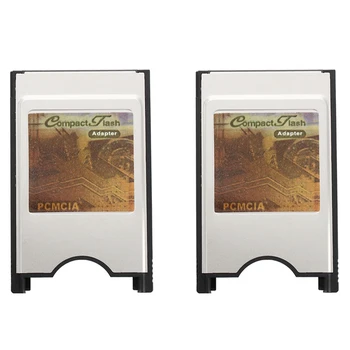 2X Адаптер За Четене на Карти Pcmcia Compact Flash Cf Card Reader За компютър