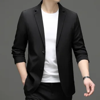 6473-Пролет-есен нов мъжки костюм на малкия размер, корейската версия приталенного костюм, мъжки младежки сако голям размер, бизнес тренд