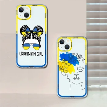 Калъфче за телефон с Дизайн на Иконата Хартата на Украйна за iPhone 11 12 13 14 15 Pro Max 7 8Plus SE XS X XR Case Прозрачни Калъфи за Iphone 13 Cover