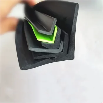 L-образна гумена оборудване запечатване на уплътнението по ръба на защитния екран Кафяв Черен Зелено