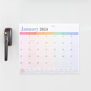 Дъска за сухо изтриване в хладилника, Календар от бял картон, на Магнитен ежемесячник за организиране на