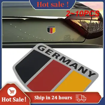 2 ~ 10ШТ Newbee Метал 3D Германия Немски Флаг Икона Емблема Deutsch Автомобили Стикер Стикер Решетка Броня Прозорец Обстановка на Купето, за да Benz