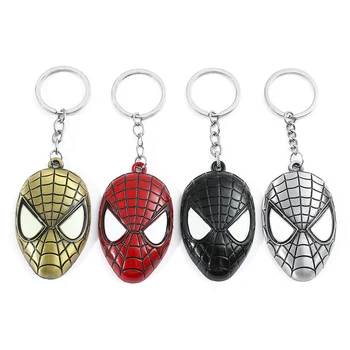 Marvel Spiderman Класическа Маска Медальон Ключодържател за Мъже Момчета Раница, Чанта, Ключове От Колата на Притежателя Аксесоари Вентилатори за Събиране на Подаръци