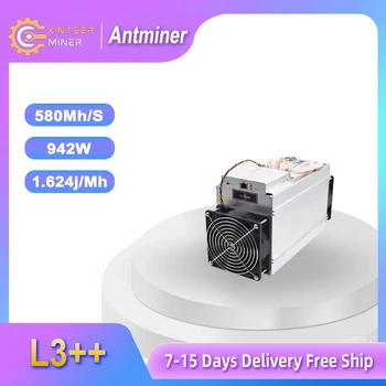 Използва се Bitmain Antminer L3 ++ 580Mh / S с блок захранване 942 W SHA256 LTC / DOGE ASic Миньор