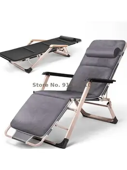 [подобрена версия на] Многофункционално складное стол с възможност за сгъване на облегалката, сгъваемо легло за обедна почивка, лесно да се сгъва, Без да инсталирате, Може да лежи