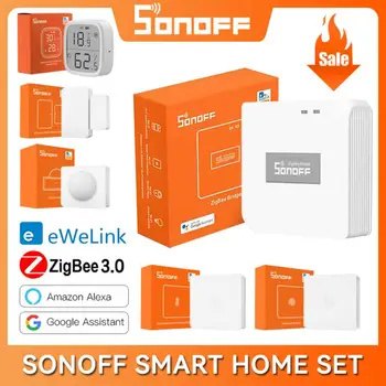 SONOFF Zigbee SNZB-01-02-03-04/ ZBBridge Pro/SNZB-02D Сензор за температура/движение/Сензор врати за eWeLink Алекса Google Home