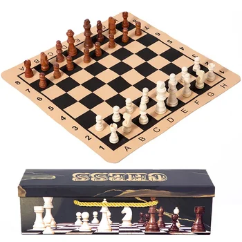 дървен комплект за шах, 40x40 см, развивающий стратегическо мислене, сгъваема шахматната дъска, най-добрите подаръци, дървена настолна игра, нетоксичная за момчета и момичета