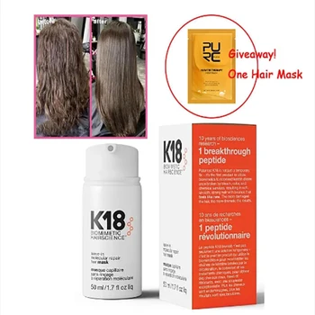 Оригиналната маска за коса K18 Възстановява молекулярни увреждане на Меките коса, дълбоко възстановява Кератиновую обработката на кожата на главата, Грижа за косата