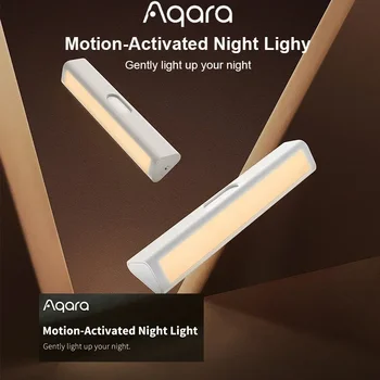 Aqara Индукционный led нощна светлина Магнитна настройка на сензор за околната светлина на човешкото тяло 2-нива за продажба на яркостта