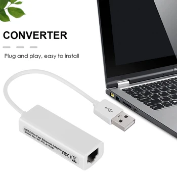Конвертор USB2.0 в RJ-45 Ethernet Mini 10/100 М, Компютъра, без с, Външни Аксесоари за високоскоростен Пренос на данни на КОМПЮТЪР с Windows