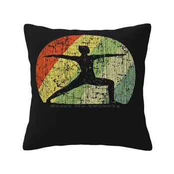 Идеи покрива възглавница за домашен дивана Yoga Vintage Warrior в колата Warrior Sports Asana Yogi килимче за йога, Гимнастика Ретро Реколта
