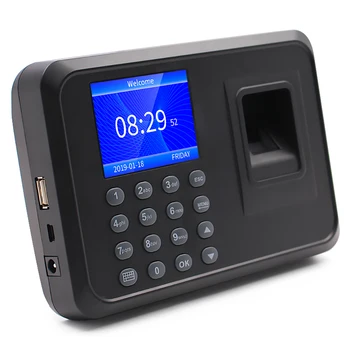 Биометричните контролен уред за въвеждане на паролата за четец на пръстови отпечатъци, многоезичен с 2,4-инчов LCD екран, часовник за управление на персонала