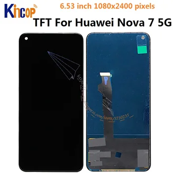 TFT LCD ДИСПЛЕЙ За Huawei nova 7 5G JEF-AN00, JEF-NX9 LCD дисплей за Смяна на Сензорен Екран Аксесоари В Събирането На Huawei nova7 LCD