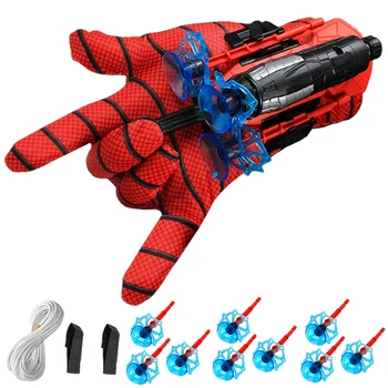 Наручная играчка Супергерой на Marvel Spiderman Launcher с мека куршум - пистолет-се придържа към стената, подпори за cosplay на Човека-паяк, ръкавици, подарък детска играчка