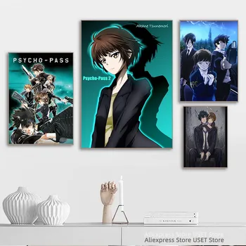 Централен плакат аниме Psycho Pass, аниме, анимация, комикс, Манга, плакати и щампи, платна, живопис, декорация на дома
