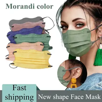 Маски за лице Моранди нова форма за възрастни, защитни маскарильи, 3 пласта, Пылезащитная Дишаща за Еднократна употреба капак за устата и интериор в Японски стил