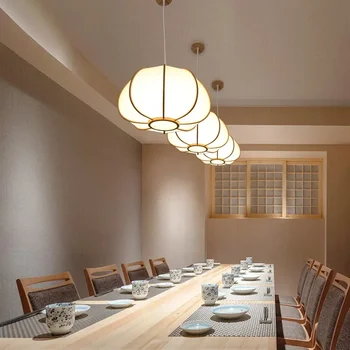 Окачен лампа от китайски бамбук, Японска чайна Дзен, Окачена лампа за ресторант, Начало декор, Стая с татами, Вътрешно осветление E27