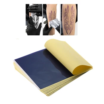 Sdotter 5 листа Професионална Копирната Хартия за Прехвърляне на Татуировки на Маслена основа Формат А4 с 4-слойным Трафаретом Carbon Thermal Tracing Tattoo Body 