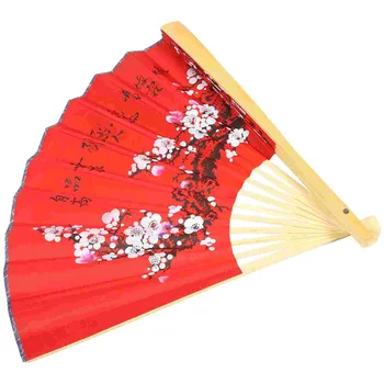 Сгъваем вентилатор за Стенен декор на Цвете китайска слива Голям фен на реквизит за снимки Вентилатор за Стенен монтаж