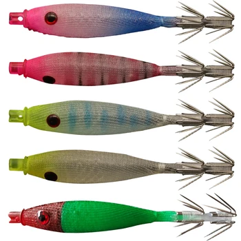 Риболовни примамки, имитация на риболовни уреди с кука за калмари, риболовен воблер, реалистичен дизайн, лека риболовна стръв