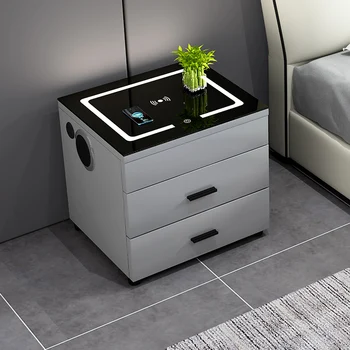 Умни нощни масички Удобен Помощник Многофункционален шкаф за съхранение в комплект Модерни мебели Mesita Noche в скандинавски стил YYY45XP
