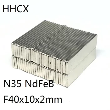 50 бр./LOT Единица N35 Неодимовый магнит NdFeB 40*10*2 Силни тънки редки земи постоянни неодимови магнити 40x10x2