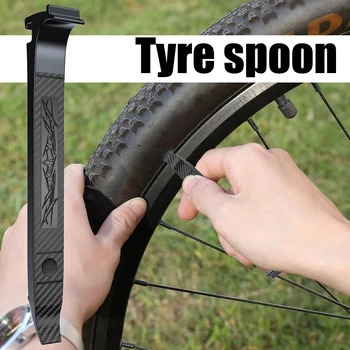 Преносим лост за велосипедни гуми железен лост за велосипедни гуми, които можете да скриете в държач за бутилки с вода Отварачка за велосипедни гуми Инструмент за ремонт на прекъсвач