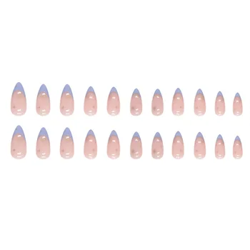 Лъскави розови режийни ноктите с гексаграммой, леки и лесно наклеиваемые режийни ноктите за любителите на маникюр и красота-блогъри
