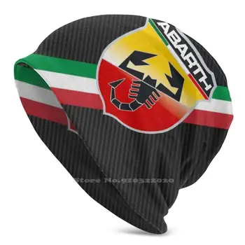 Abarth Carbon Fiber Италия В Ивица С Логото на Унисекс Тънка Вязаная Шапчица 3d САМ Hats Turbo Novitec Retro 500 Essesse Radically Racing