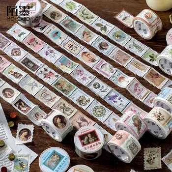 Реколта Пощенска лента серия Washi, ретро марки, утайка от Декоративна Залепваща лента, стикер за scrapbooking 