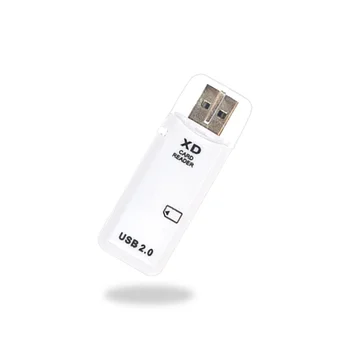 Висока скорост на четец на карти USB2.0, преносим четец на карти от слонова кост, бял XD с един порт, надеждна съвместимост