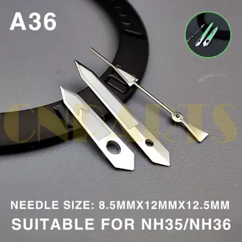 Часовникът Lume със сребрист цвят, с диаметър 12,5 мм и форма на стрелка, за да се Miyota NH35 NH36 4R/7S/NH38