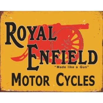 Знак на Royal Enfield Cycles Реколта Метална Лидице Знак в стил ретро, Плакати, Стенни дъска за домашен интериор 