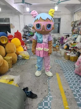 Нова Възрастен Коледна Кукла на Хелоуин Момиче-Талисман, Необичаен Cartoony талисман костюм, Плюшено Карнавалните костюми талисман