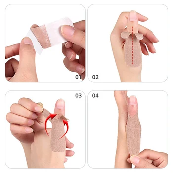 10 бр. Кинезиологическая лента за палеца, Мускулна физиотерапия, спортна превръзка, превръзка на пръст