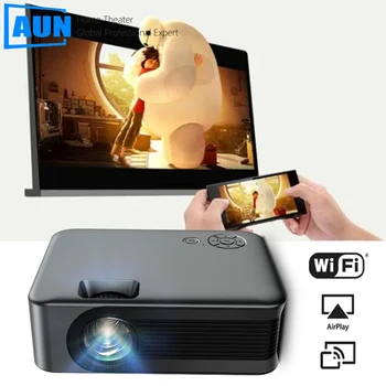 Led мини-прожектор A30C, мобилен видео проектор, мултимедиен плейър, за домашно кино, 3D кино, WIFI, Безжични проектори с един и същ екран за Iphone и Android