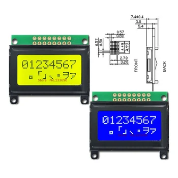 5V 8x2 STN Жълто-синьо символ 0802A LCD модул HD44780 Или чип SPLC780 с паралелна ультратонкой led подсветка за MCU 51 STM32