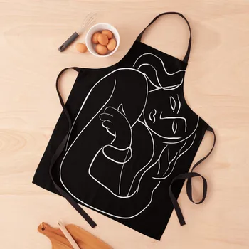 Matisse Line art Woman Черна Престилка Прибори за кухненската престилка Кухня Woman Водоустойчив кухненска престилка Woman Дамски домашно облекло