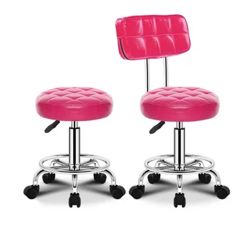 Професионални фризьорски столове, мебели за дома, Стол за салон за красота, маникюр, Стол за фризьорски салон-естетика, червени Вдигане на Въртящи се столове