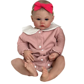 19in Real Life Baby Dolls 3D Кожа Реалистични Подмладена Детски Кукли Видими Вени и Реалистични Подмладена Кукли, Играчки Меко Докосване за събиране