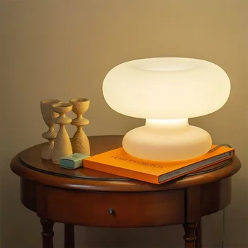 Модерна настолна лампа, Италиански дизайнер, нощни лампи във формата на гъби за хол, спалня, кабинет, домашен декор, осветление, лампи за четене в скандинавски стил