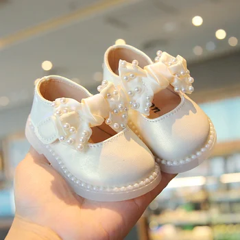 Обувки За Новороденото; Красиви Обувки За Момичета С Пеперуда и възел; Граничи с Мъниста Гумена Подметка За Деца; устойчива на плъзгане удобни Обувки За Бебета