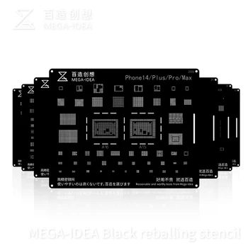 QianLi МЕГА-IDEA Шаблони за Реболлинга BGA от Черна Стомана за iPhone 14 13 12 11 Pro Max Mini X XR 8 7 6 CPU IC Чип Лидице Кацане на Окото