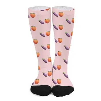 чорапи с праскови и патладжан, дамски къси чорапи, мъжки зимни чорапи, Забавни мъжки чорапи